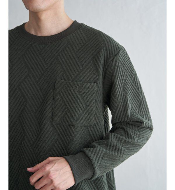 ikka「フクレジャカードポケ付きクルーネックプルオーバー」|パーカー|