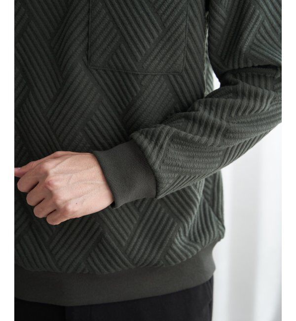 ikka「フクレジャカードポケ付きクルーネックプルオーバー」|パーカー|