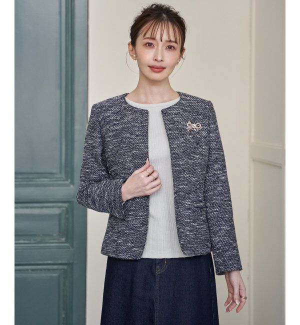 IKKA LOUNGE「【フォーマル対応】ファンシーツイードジャケット」|その他|
