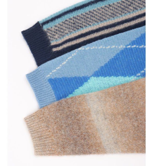 VENCE share style「総柄ニットVカーディガン」|カーディガン|