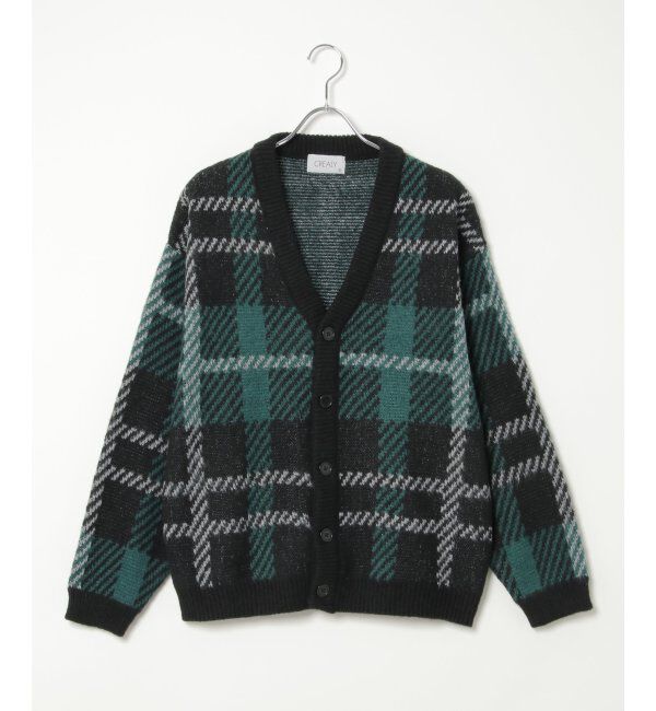 VENCE share style「総柄ニットVカーディガン」|カーディガン|