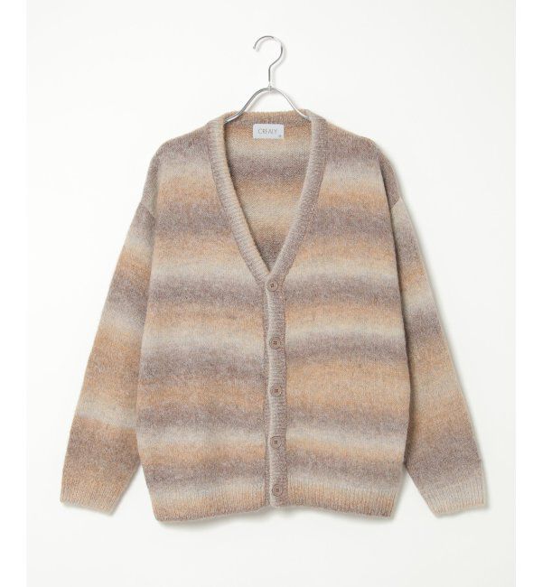 VENCE share style「総柄ニットVカーディガン」|カーディガン|