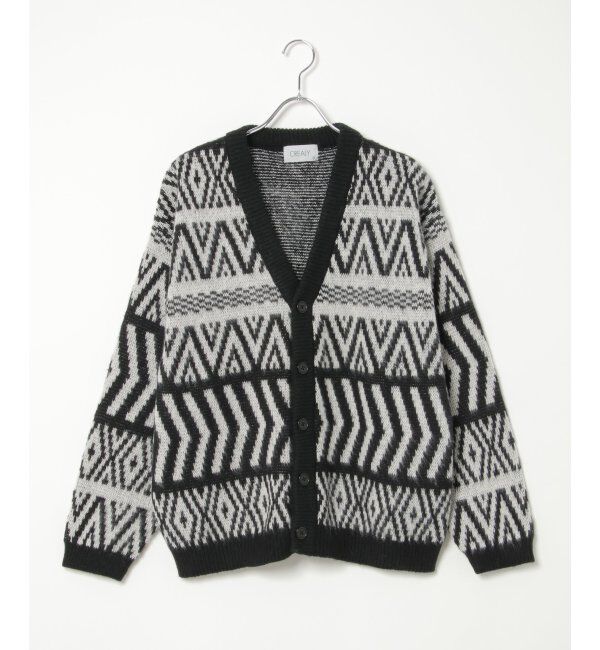 VENCE share style「総柄ニットVカーディガン」|カーディガン|