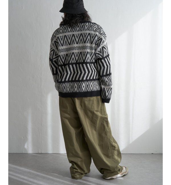 VENCE share style「総柄ニットVカーディガン」|カーディガン|