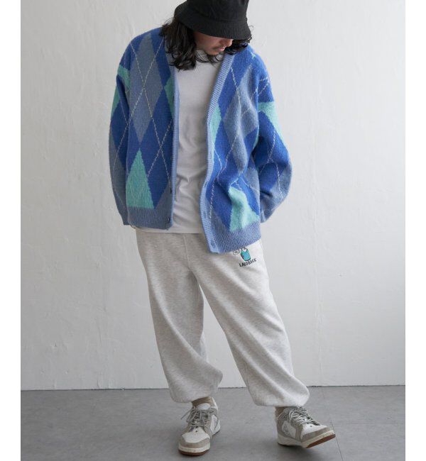 VENCE share style「総柄ニットVカーディガン」|カーディガン|