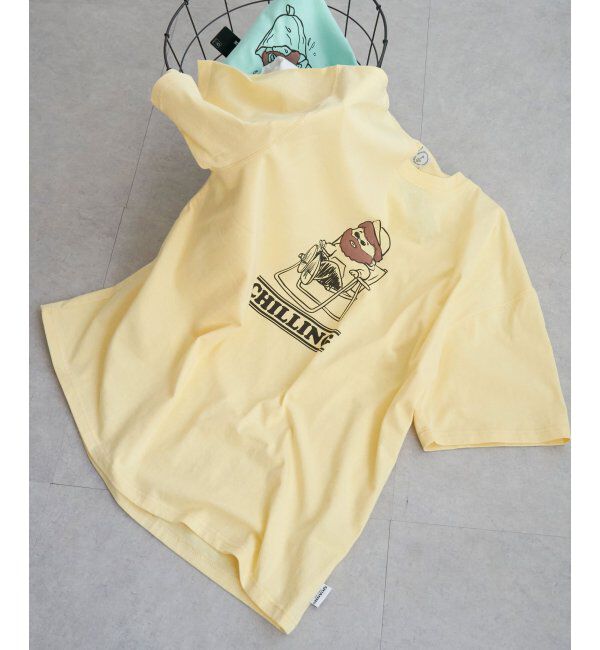 VENCE share style「ヒゲ発泡キャラプリントTシャツ」|Tシャツ・カットソー|イエロー