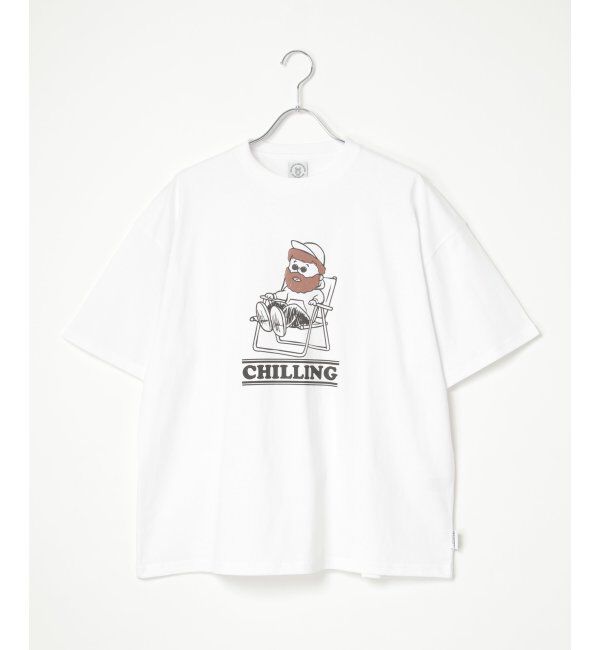 VENCE share style「ヒゲ発泡キャラプリントTシャツ」|Tシャツ・カットソー|