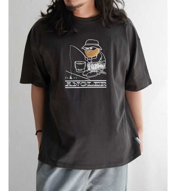 VENCE share style「ヒゲ発泡キャラプリントTシャツ」|Tシャツ・カットソー|