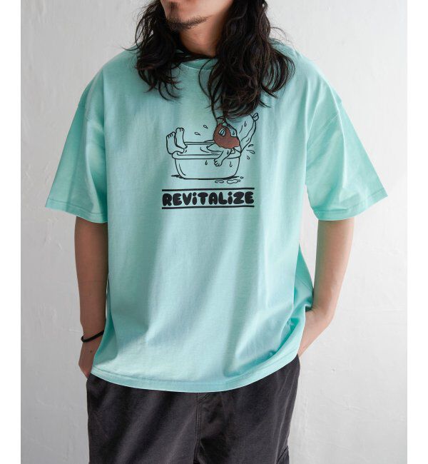 VENCE share style「ヒゲ発泡キャラプリントTシャツ」|Tシャツ・カットソー|