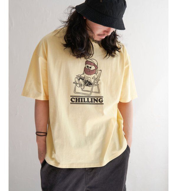 VENCE share style「ヒゲ発泡キャラプリントTシャツ」|Tシャツ・カットソー|