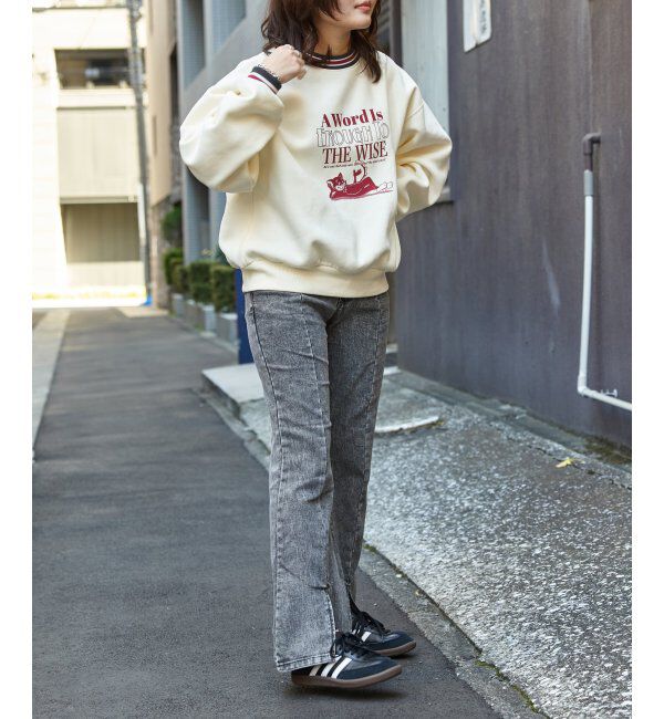 VENCE share style「ラインリブキャットスウェット」|スウェット・ジャージ|