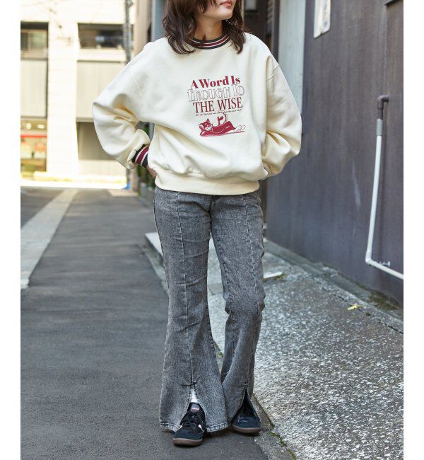 VENCE share style「ラインリブキャットスウェット」|スウェット・ジャージ|