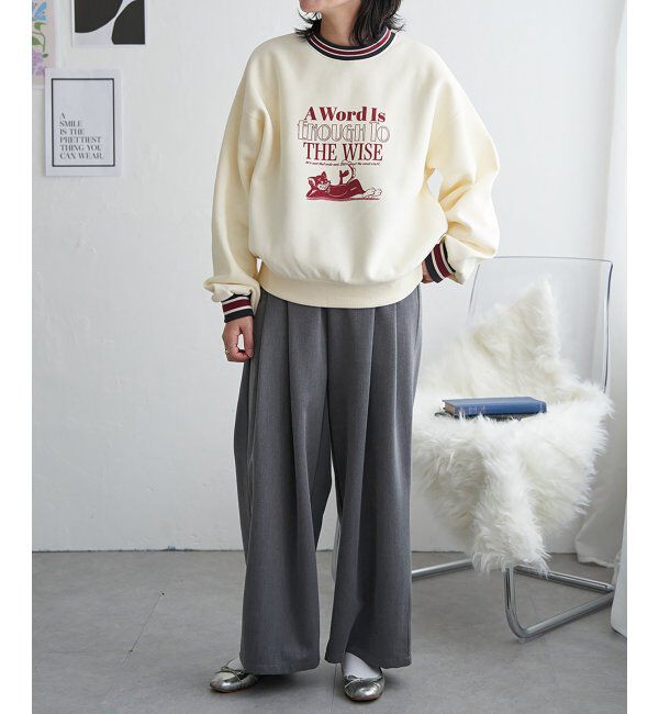 VENCE share style「ラインリブキャットスウェット」|スウェット・ジャージ|