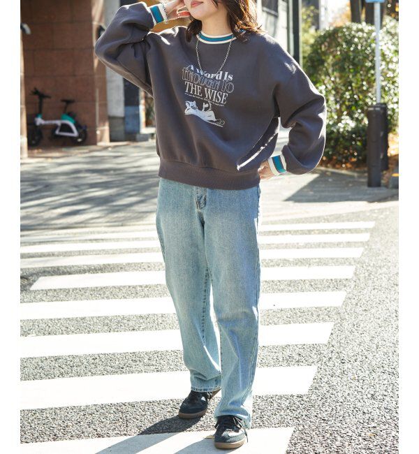 VENCE share style「ラインリブキャットスウェット」|スウェット・ジャージ|