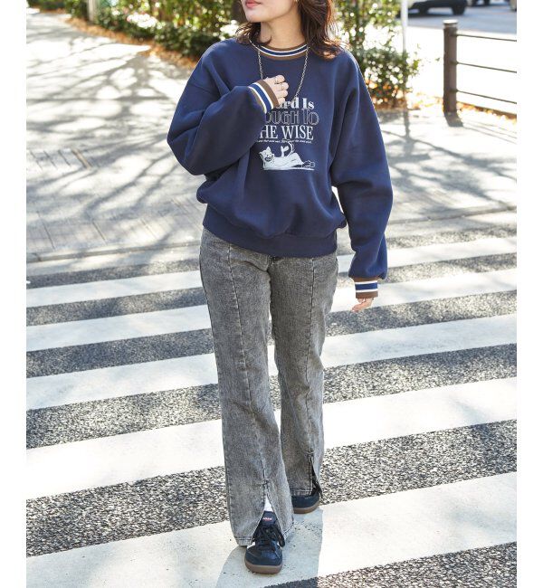 VENCE share style「ラインリブキャットスウェット」|スウェット・ジャージ|