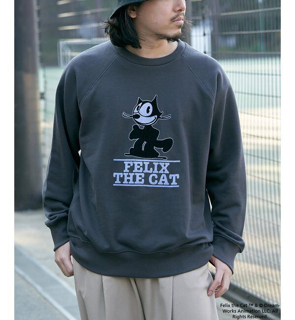 VENCE share style「Felix the cat フィリックス・ザ・キャット ラグランフロッキートレーナー」|スウェット・ジャージ|
