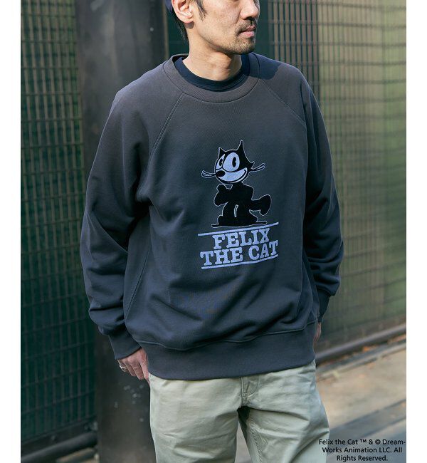 VENCE share style「Felix the cat フィリックス・ザ・キャット ラグランフロッキートレーナー」|スウェット・ジャージ|