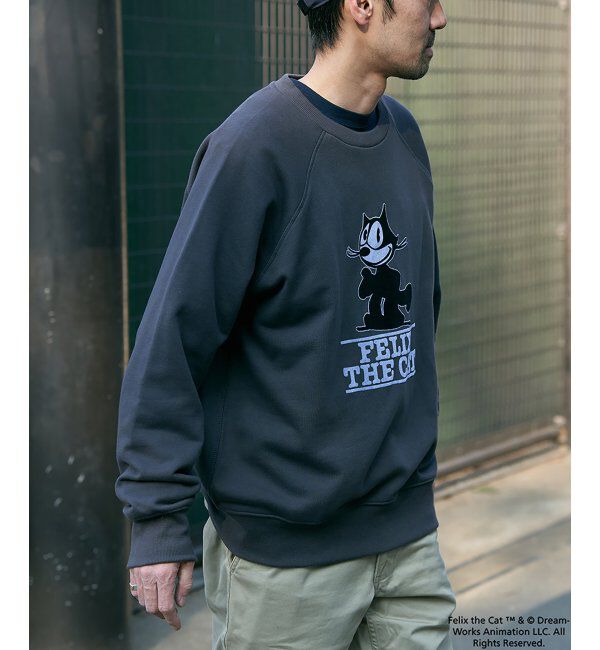 VENCE share style「Felix the cat フィリックス・ザ・キャット ラグランフロッキートレーナー」|スウェット・ジャージ|