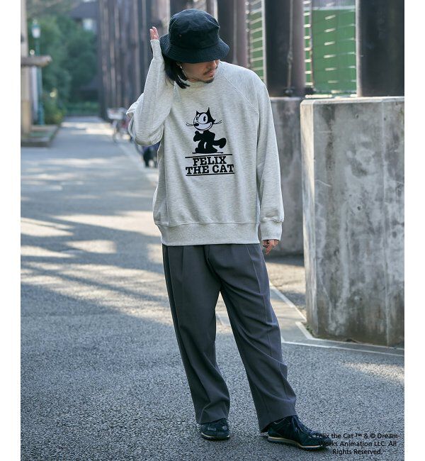 VENCE share style「Felix the cat フィリックス・ザ・キャット ラグランフロッキートレーナー」|スウェット・ジャージ|