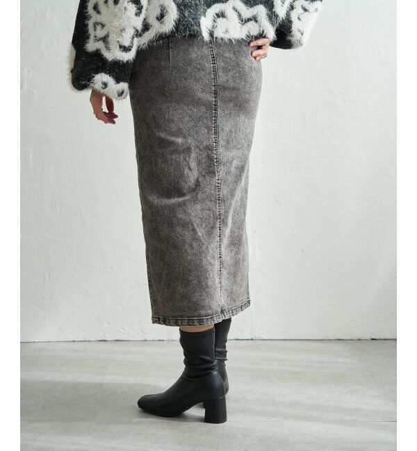 VENCE share style「ハイウエストナローデニムタイトスカート」|スカート|