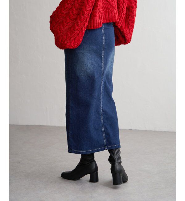 VENCE share style「ハイウエストナローデニムタイトスカート」|スカート|