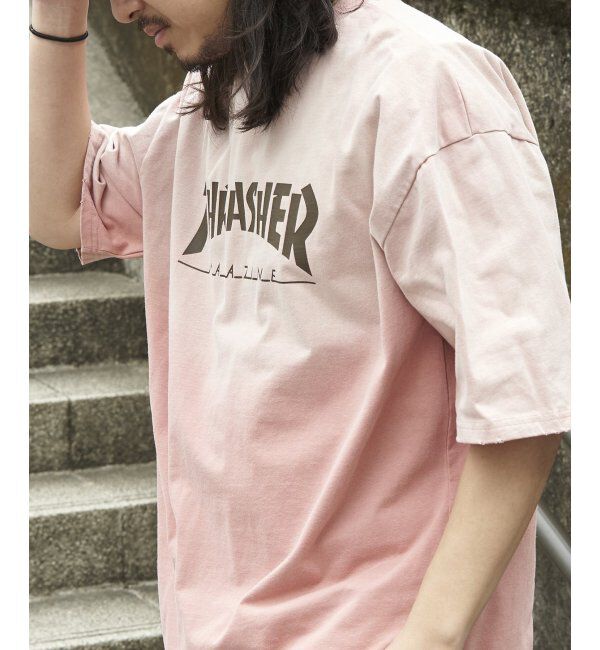 VENCE share style「THRASHER スラッシャー ヴィンテージダメージTシャツ」|Tシャツ・カットソー|