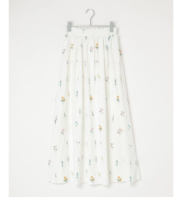 VENCE share style「プリントギャザースカート」|スカート|オフホワイト