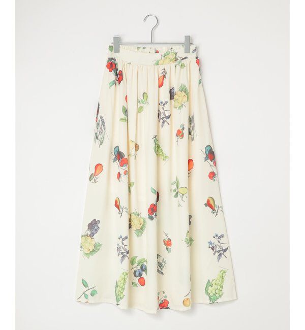 VENCE share style「プリントギャザースカート」|スカート|アイボリー