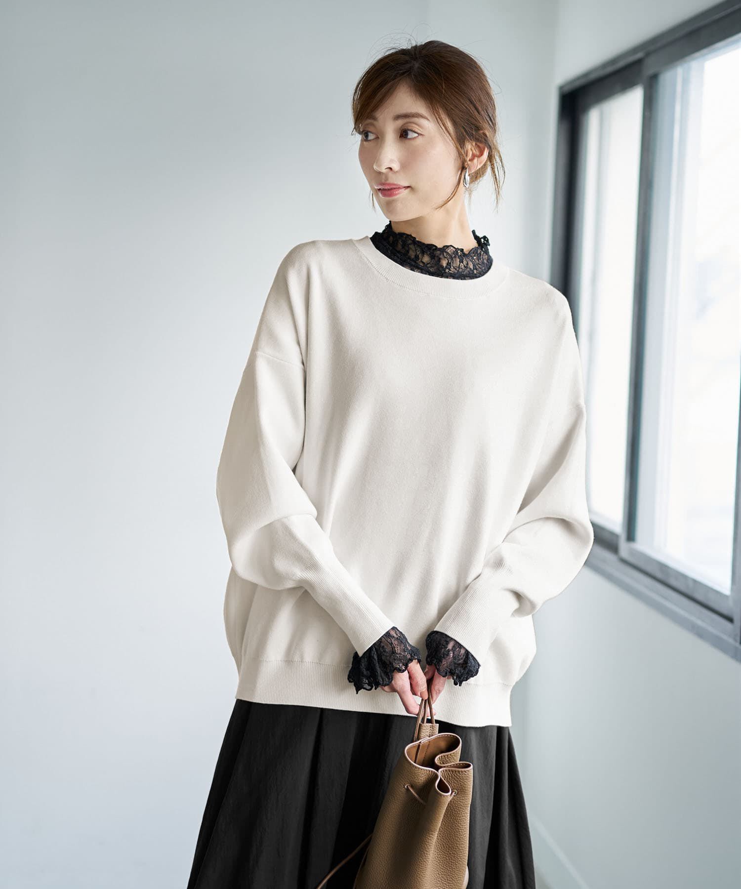 STYLE DELI「袖口から出すレーシィーインナートップス」|Tシャツ・カットソー|