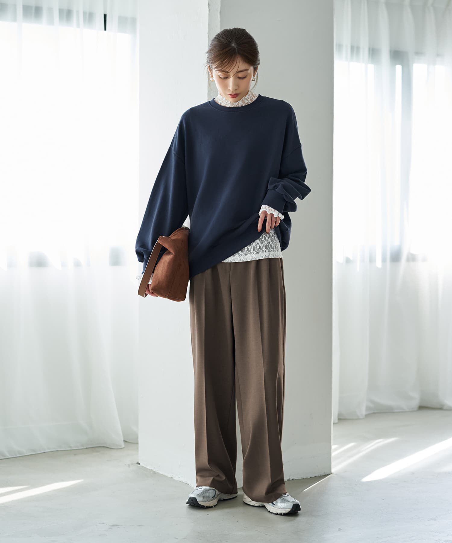 STYLE DELI「袖口から出すレーシィーインナートップス」|Tシャツ・カットソー|