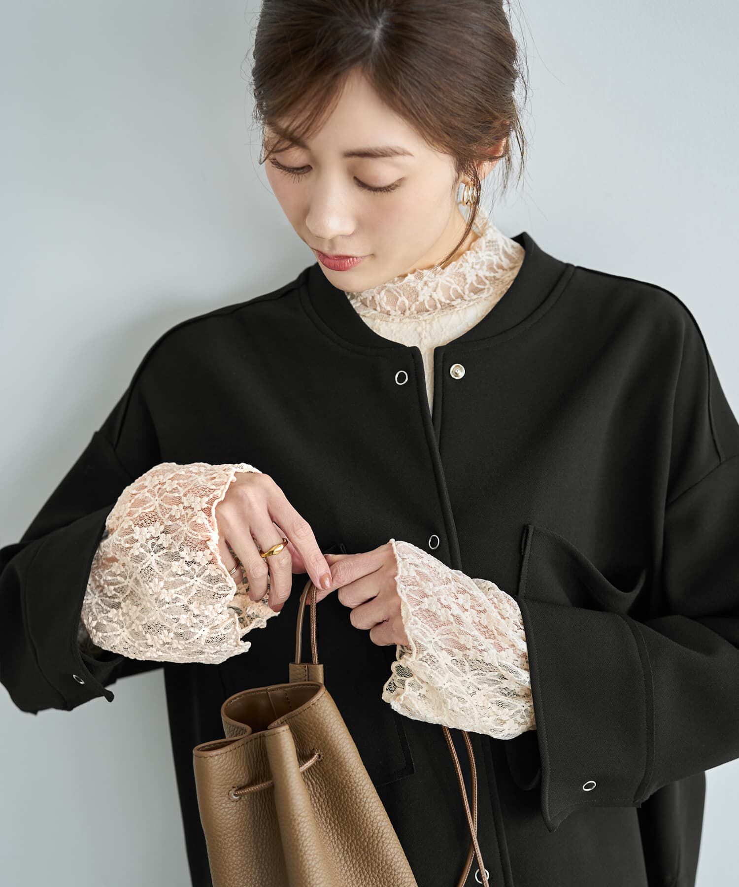 STYLE DELI「袖口から出すレーシィーインナートップス」|Tシャツ・カットソー|