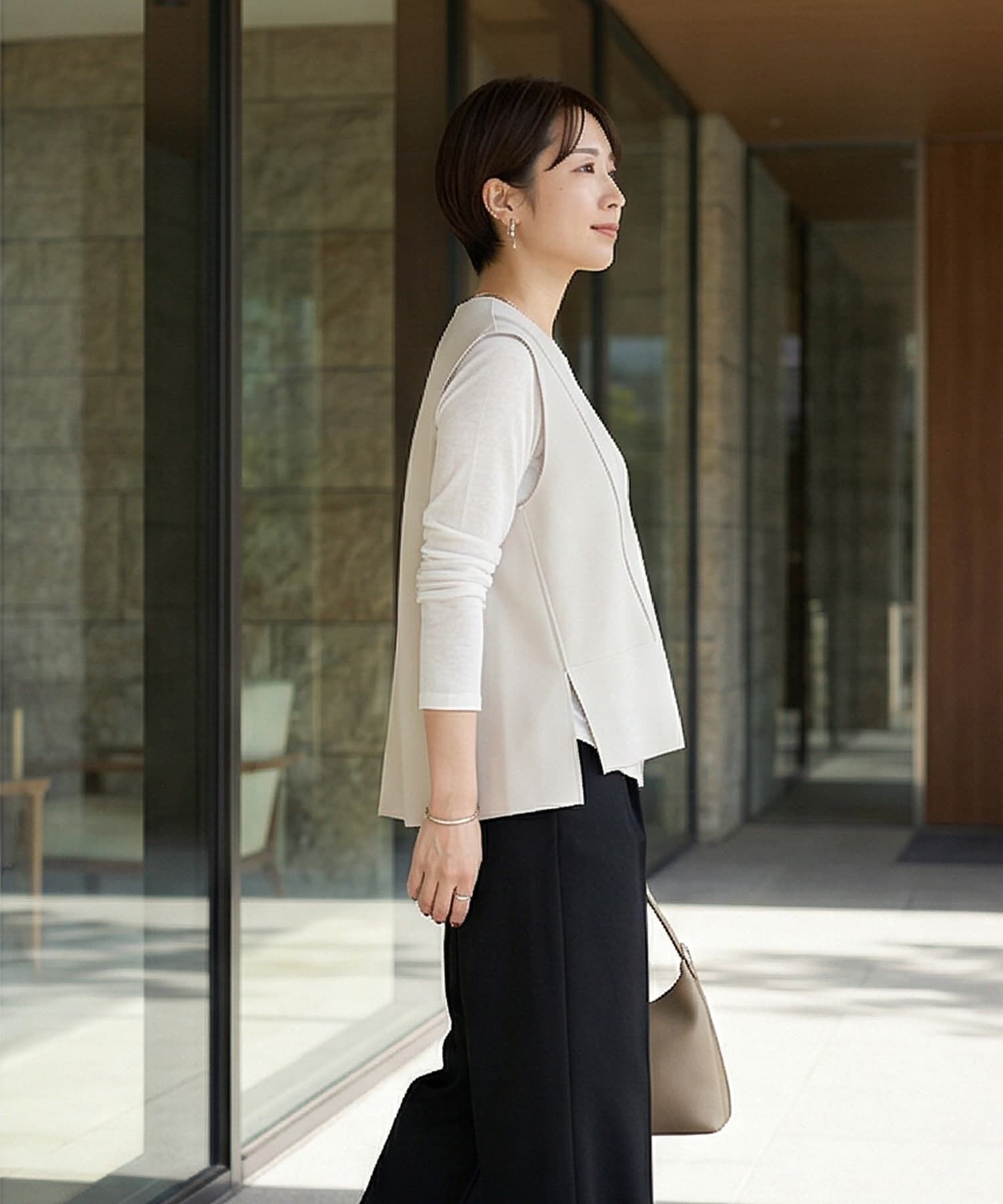 STYLE DELI「切りっぱなしハギラインベスト」|ベスト・ジレ|