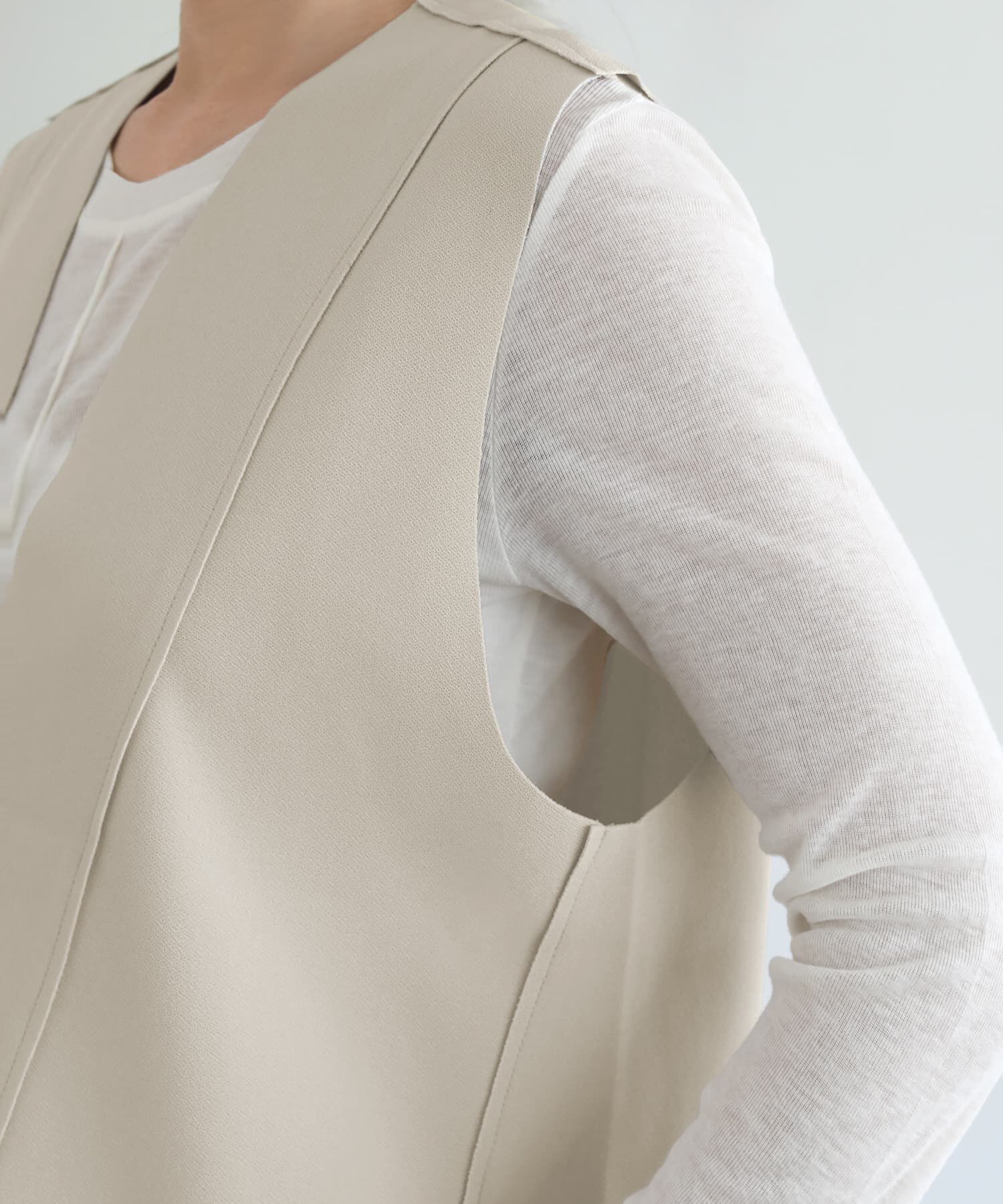 STYLE DELI「切りっぱなしハギラインベスト」|ベスト・ジレ|