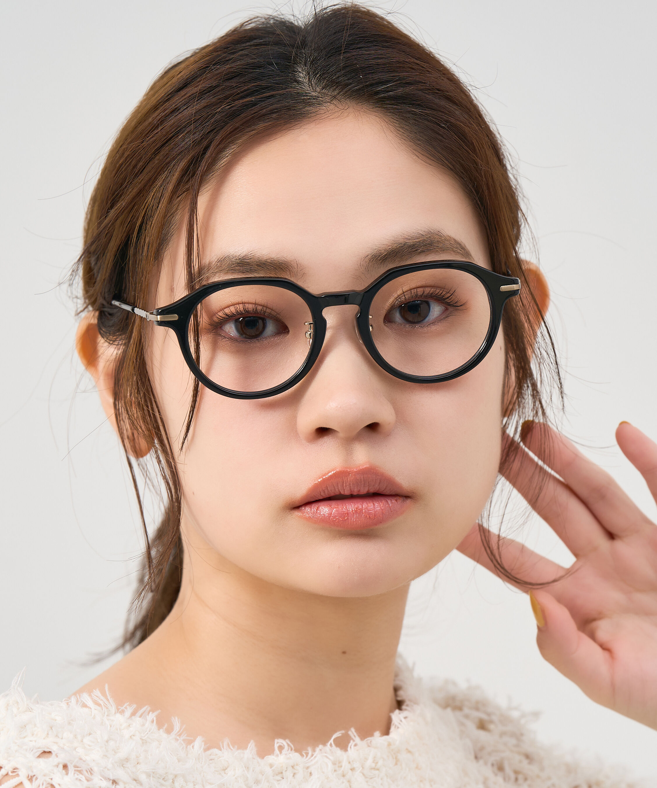  「Zoff | Kirimaru ボストン型 クラウンパント メガネ  レンズ交換券付き 波型 小顔効果 ズレ落ち防止」|メガネ|