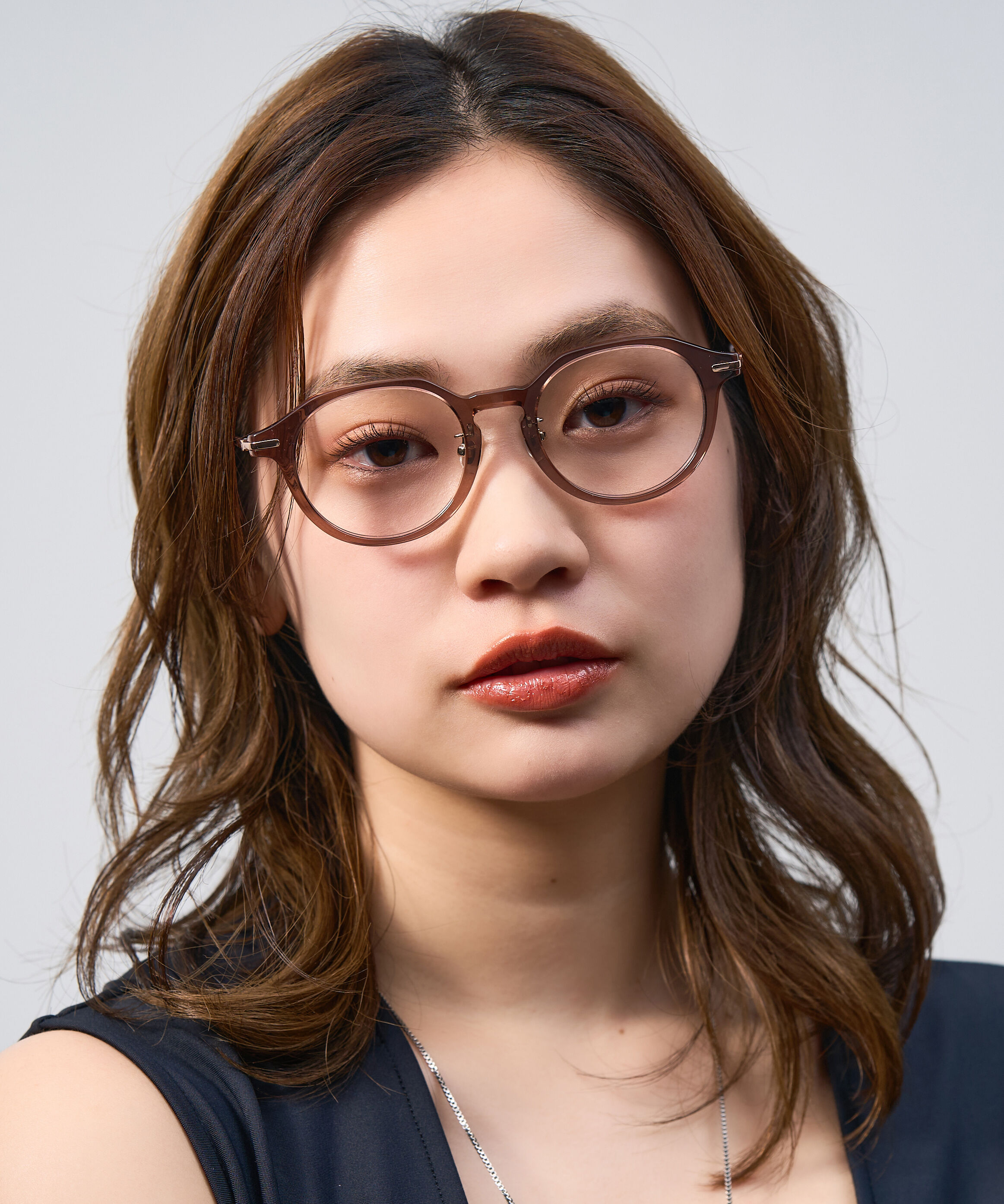  「Zoff | Kirimaru ボストン型 クラウンパント メガネ  レンズ交換券付き 波型 小顔効果 ズレ落ち防止」|メガネ|