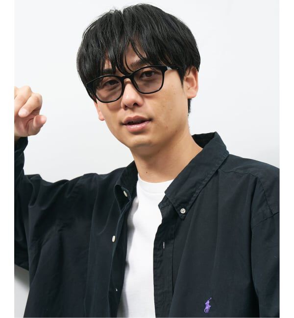  「SUNCUTGlasses/UV100%CUT ウェリントン型 サングラス | カラーレンズ 太縁フレーム  紫外線対策 UVカット」|サングラス|ブラック