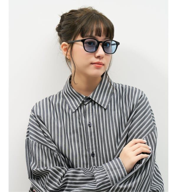  「SUNCUTGlasses/UV100%CUT ウェリントン型 サングラス | カラーレンズ 太縁フレーム  紫外線対策 UVカット」|サングラス|