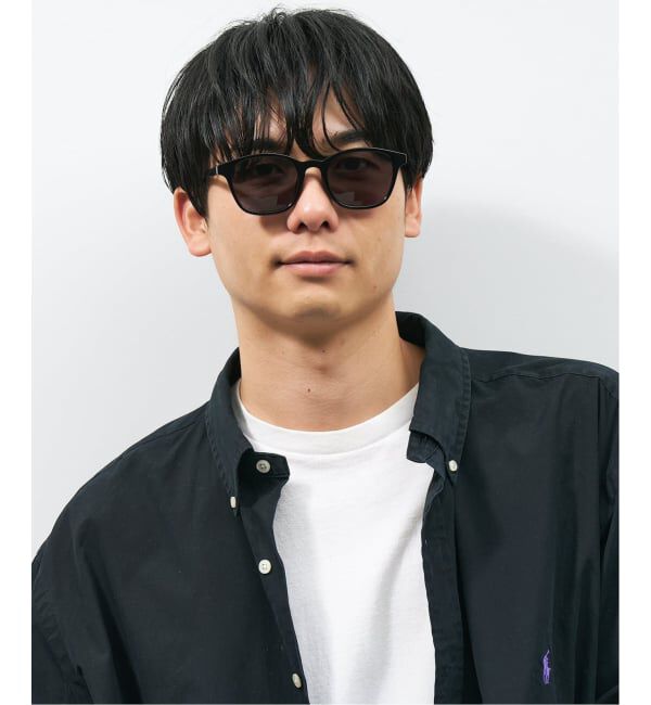  「SUNCUTGlasses/UV100%CUT ウェリントン型 サングラス | カラーレンズ 太縁フレーム  紫外線対策 UVカット」|サングラス|黒3