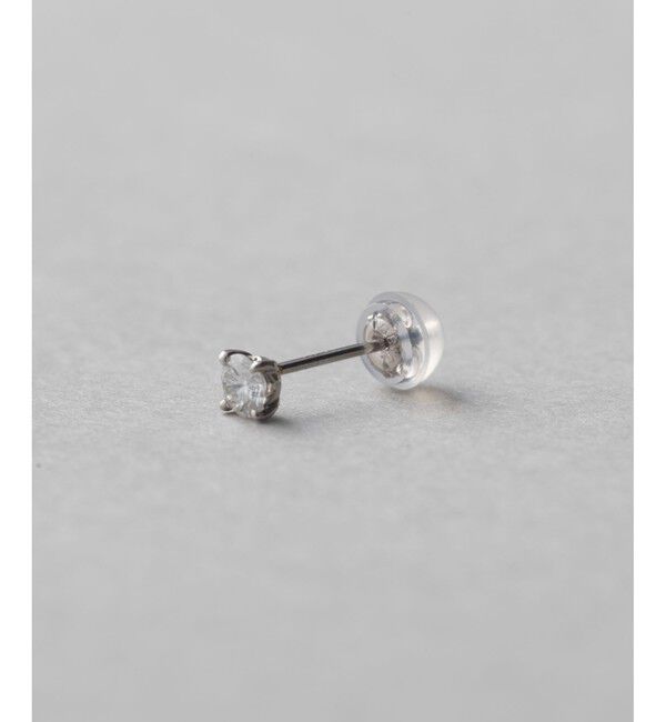 ete「K18WG シリコンキャッチ　　」|ピアス|