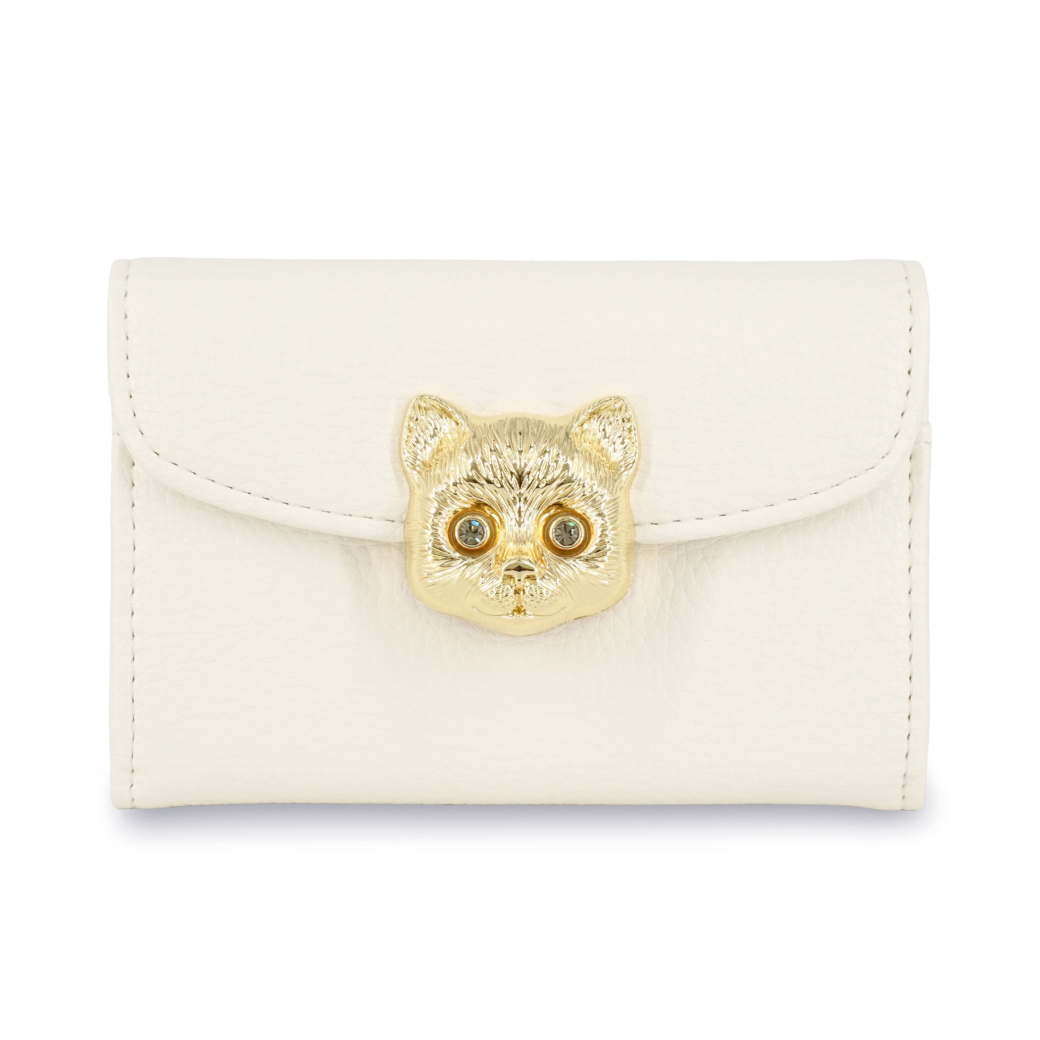 PAUL&JOE「名刺入れ／３Ｄ　キャットフェイス／２６ＳＳ」|名刺入れ・カードケース|アイボリー