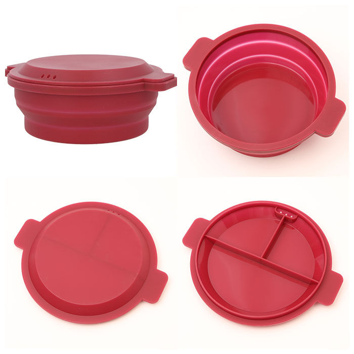 BACKYARD FAMILY「シリコンスチーマー 通販 シリコン スチーマー 丸型 角型 折りたたみ 蓋付き フタがお皿になる」|食器・キッチングッズ|
