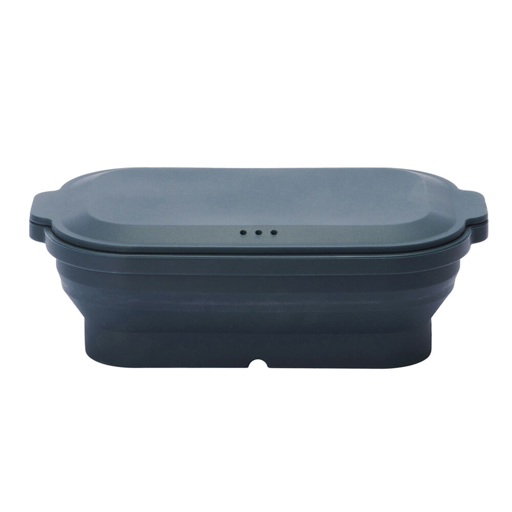 BACKYARD FAMILY「シリコンスチーマー 通販 シリコン スチーマー 丸型 角型 折りたたみ 蓋付き フタがお皿になる」|食器・キッチングッズ|ブルー2