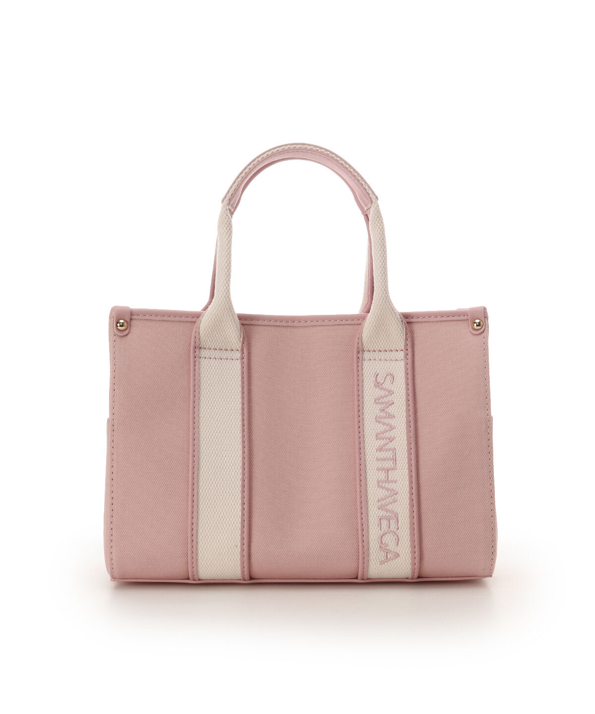 Samantha Vega「新色ロゴテープキャンバスハンドバッグ（小）」|ハンドバッグ|ピンク