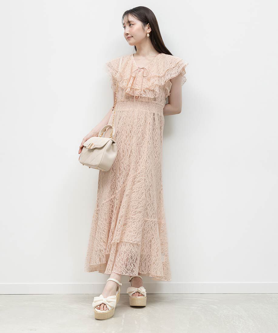  「プリーツリボンデザインウェッジサンダル」|サンダル|