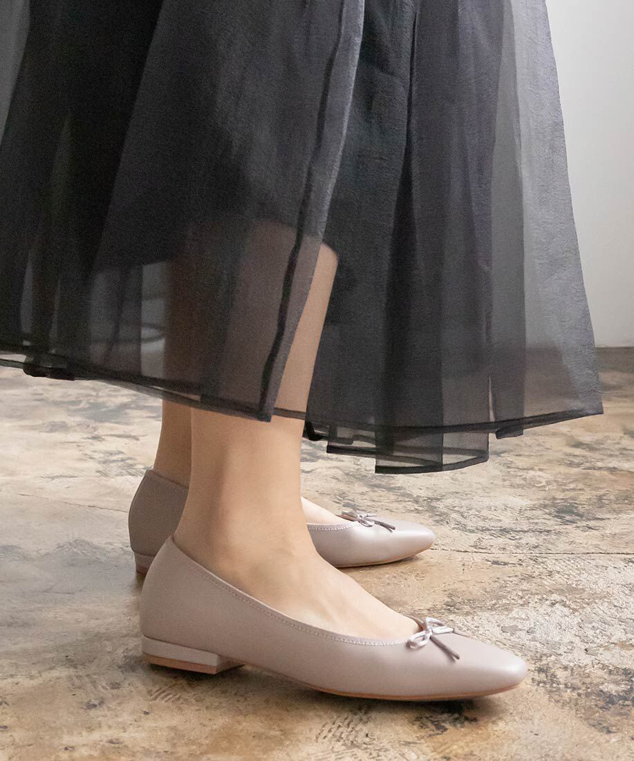  「スクエアトゥバレエシューズ」|パンプス|