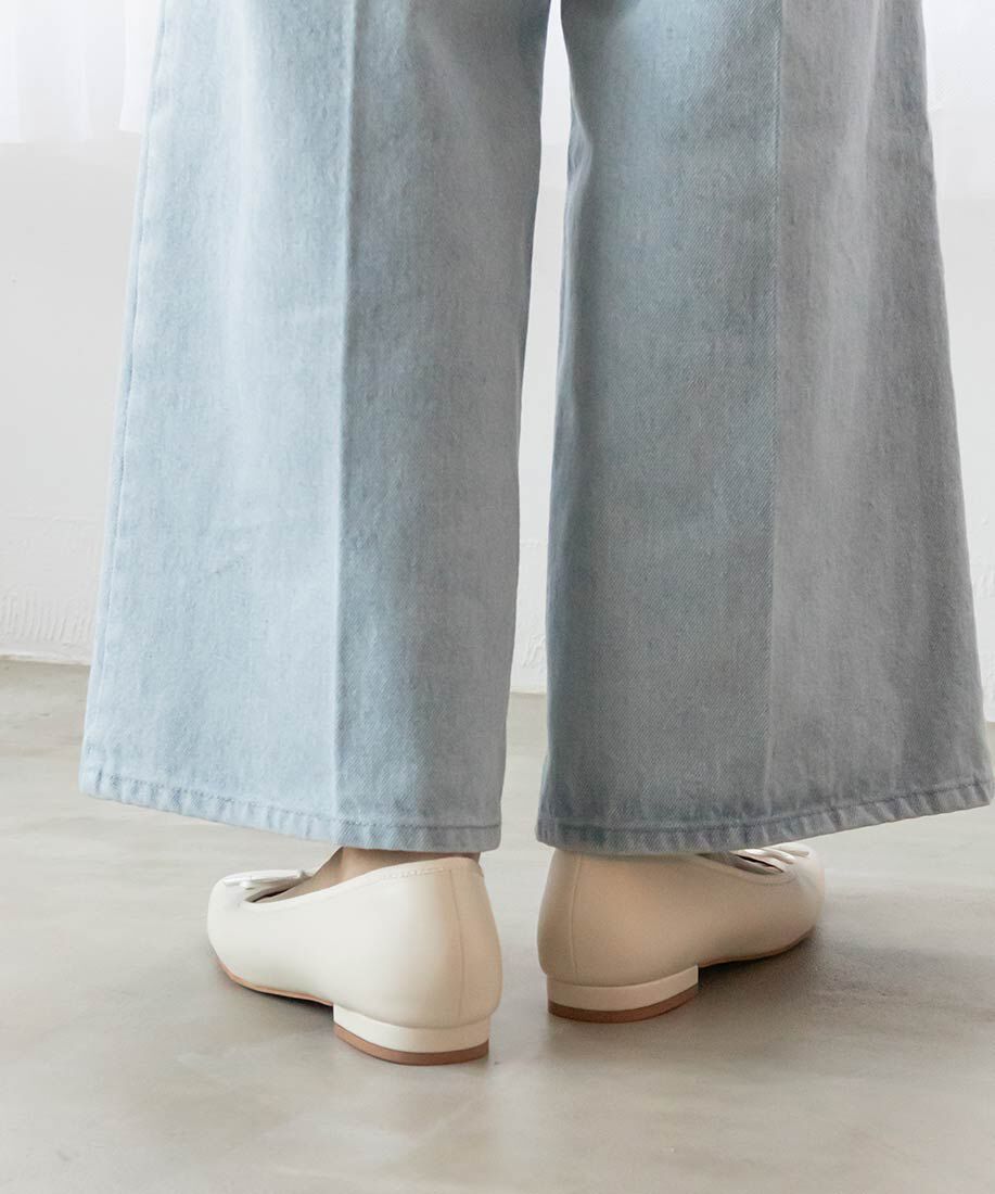  「スクエアトゥバレエシューズ」|パンプス|