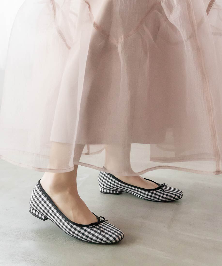  「スクエアトゥバレエシューズ」|パンプス|
