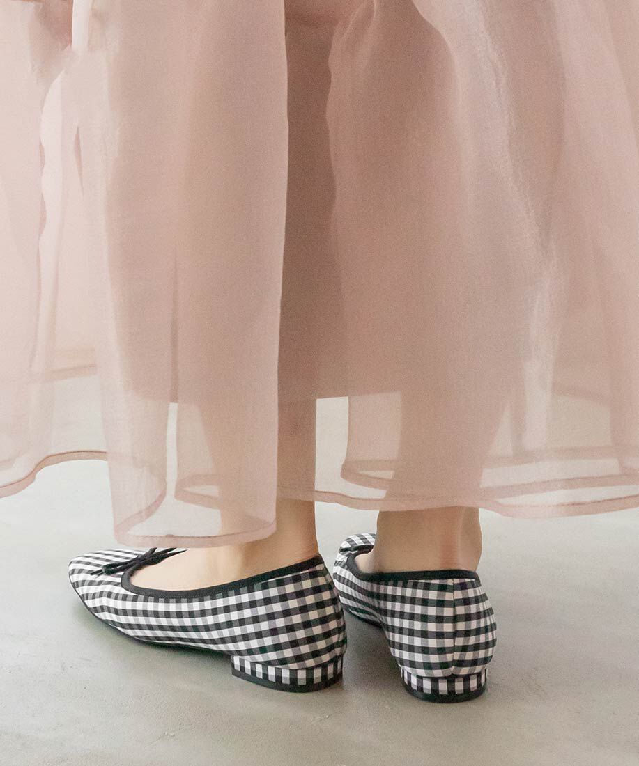  「スクエアトゥバレエシューズ」|パンプス|