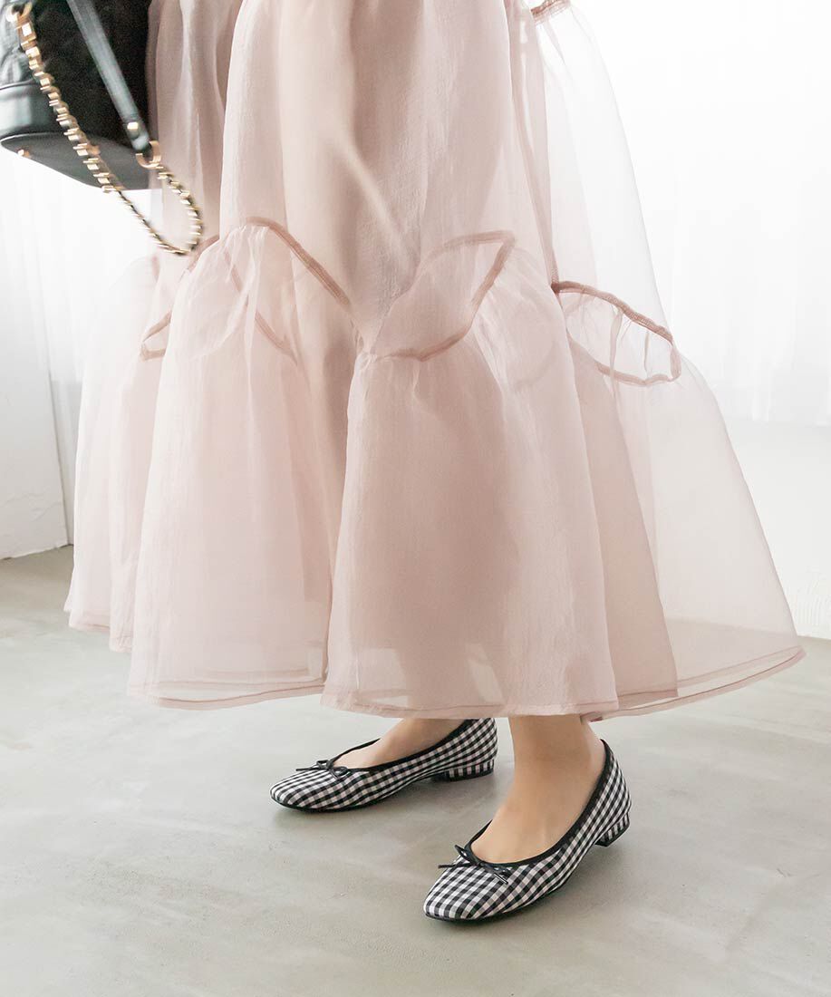  「スクエアトゥバレエシューズ」|パンプス|