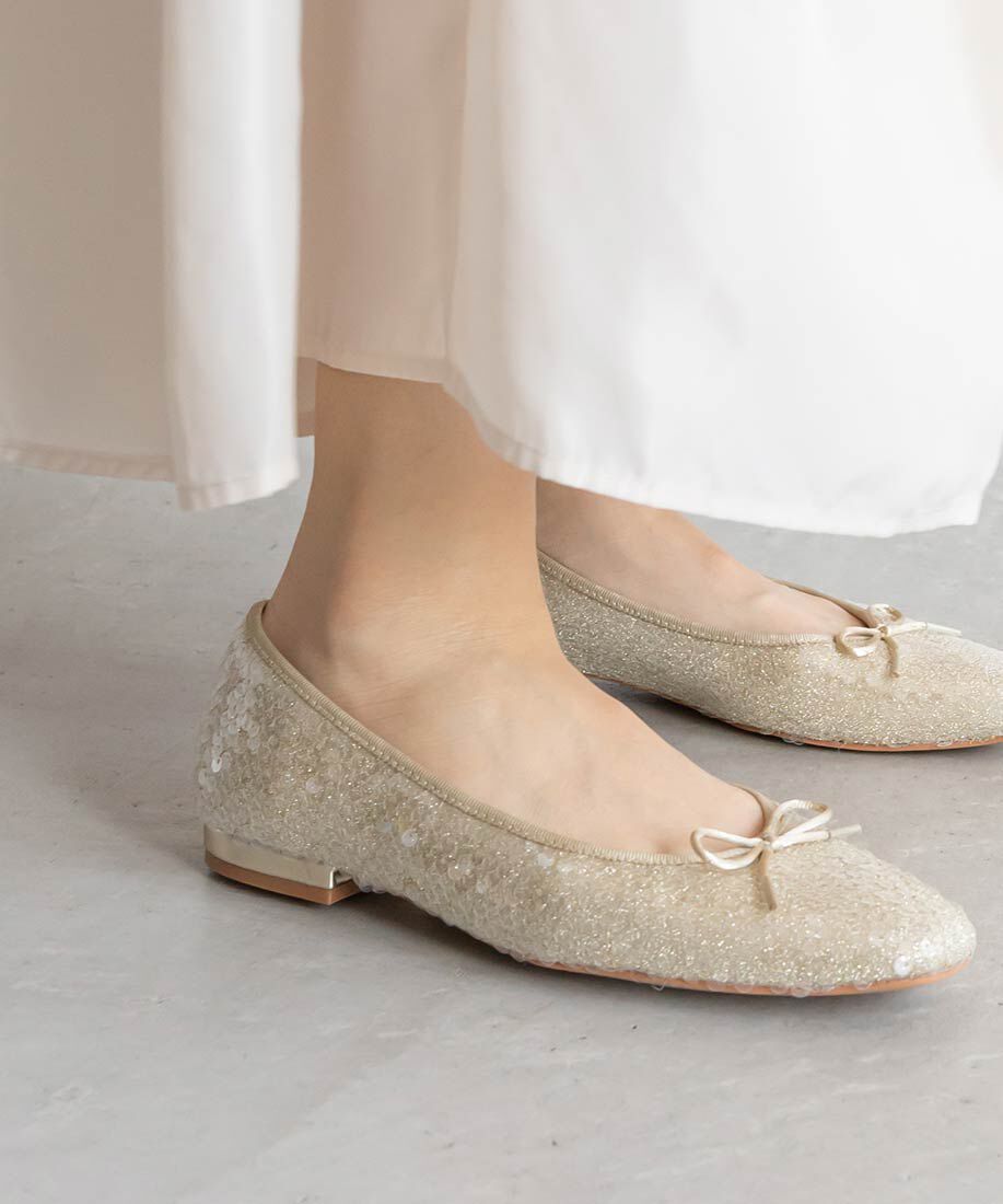  「スクエアトゥバレエシューズ」|パンプス|